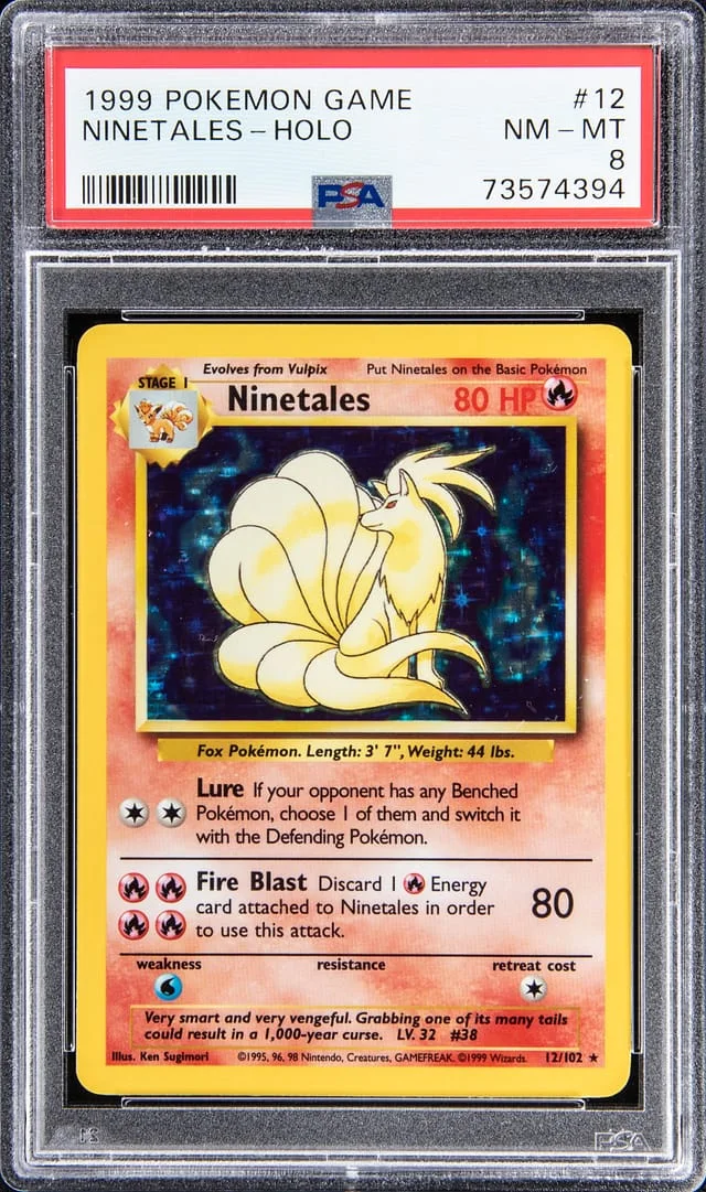 1999 Pokemon Base Set Holofoil Ninetails #12 card image