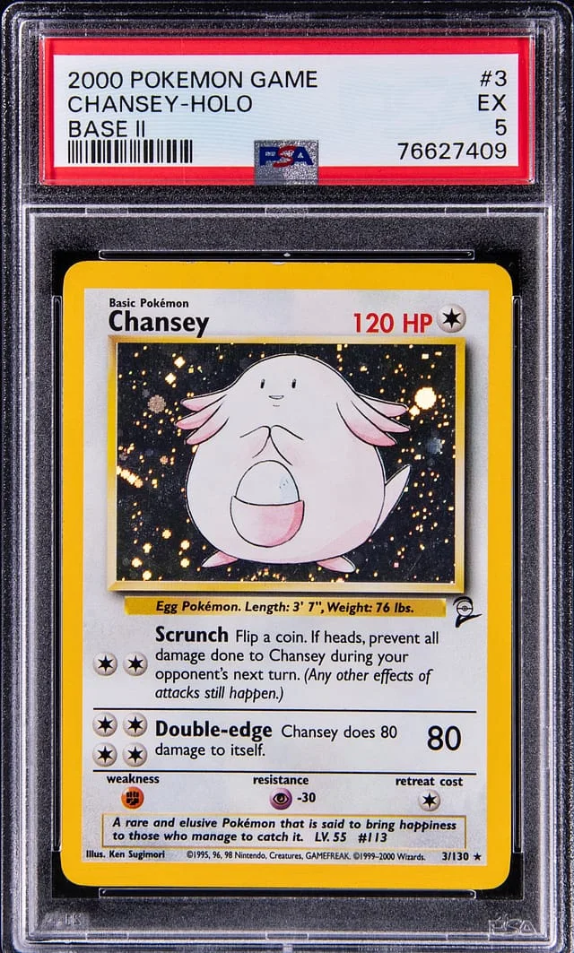 1999 Pokemon Base Set II Rare Holofoil Chansey #3 card image