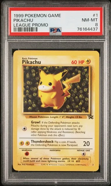 1999 Pokemon Base Set League Promo Pikachu #1 card image