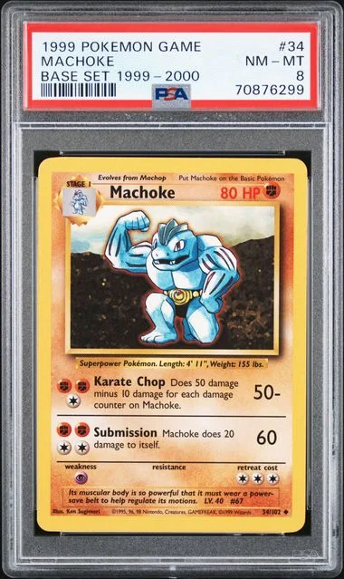 1999 Pokemon Base Set Machoke #34 card image