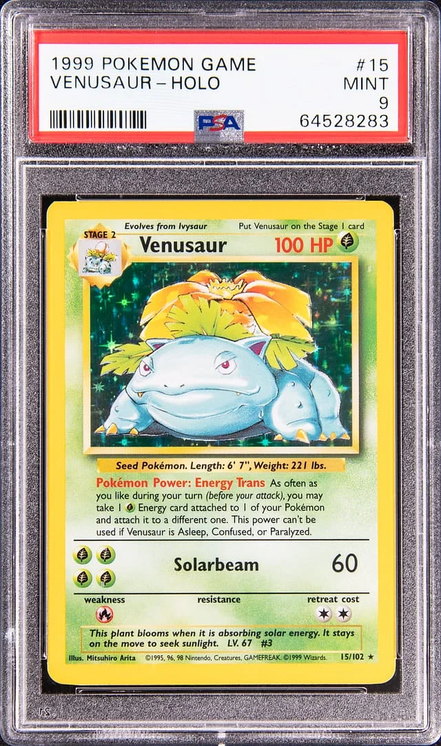 1999 Pokemon Base Set Rare Holo Venusaur #3 card image