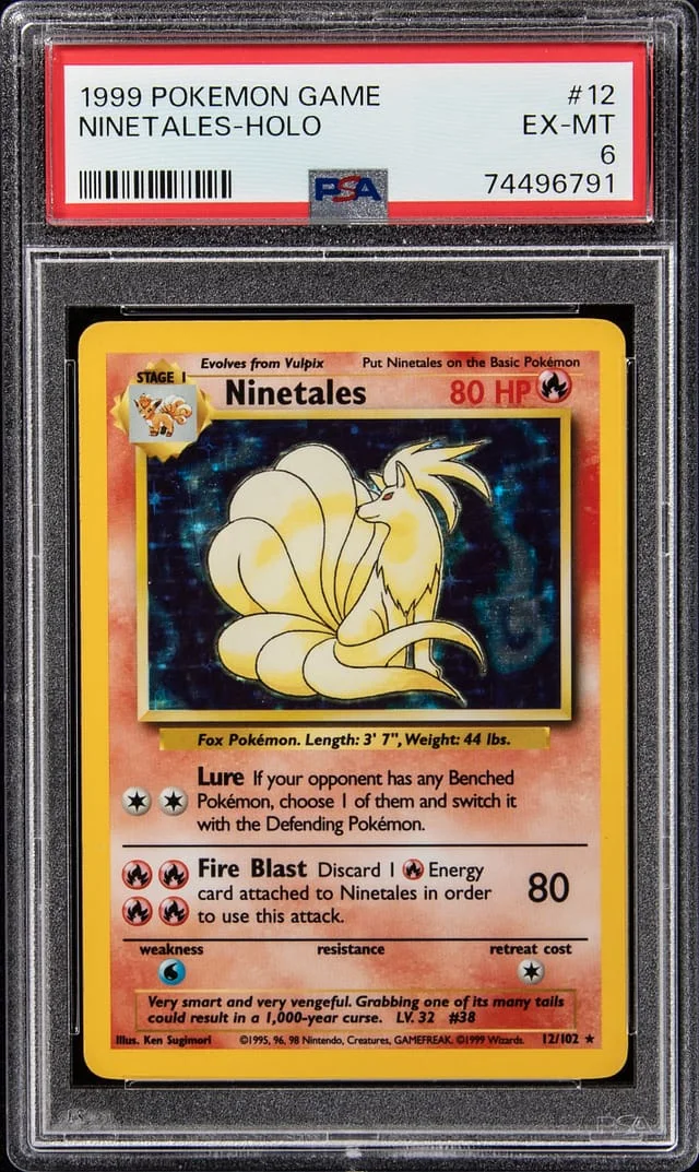 1999 Pokemon Base Set Rare Holofoil Ninetales #12 card image