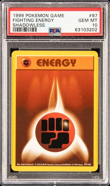 1999 Pokemon Base Set Shadowless Fighting Energy #97 card image