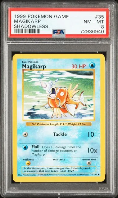 1999 Pokemon Base Set Shadowless Magikarp #35 card image