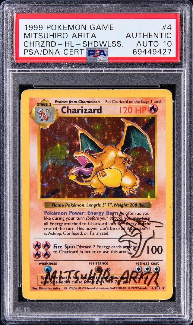 1999 Pokemon Base Set Shadowless Rare Holofoil Charizard #4 card image