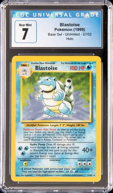1999 Pokemon Base Set Unlimited Holofoil Blastoise #2 card image