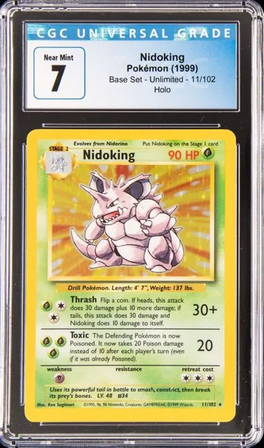 1999 Pokemon Base Set Unlimited Holofoil Nidoking #11 card image
