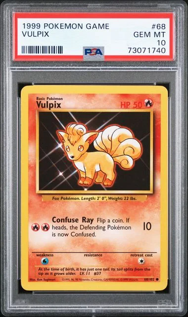1999 Pokemon Base Set Vulpix #68 card image