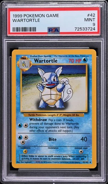 1999 Pokemon Base Set Wartortle #42 card image