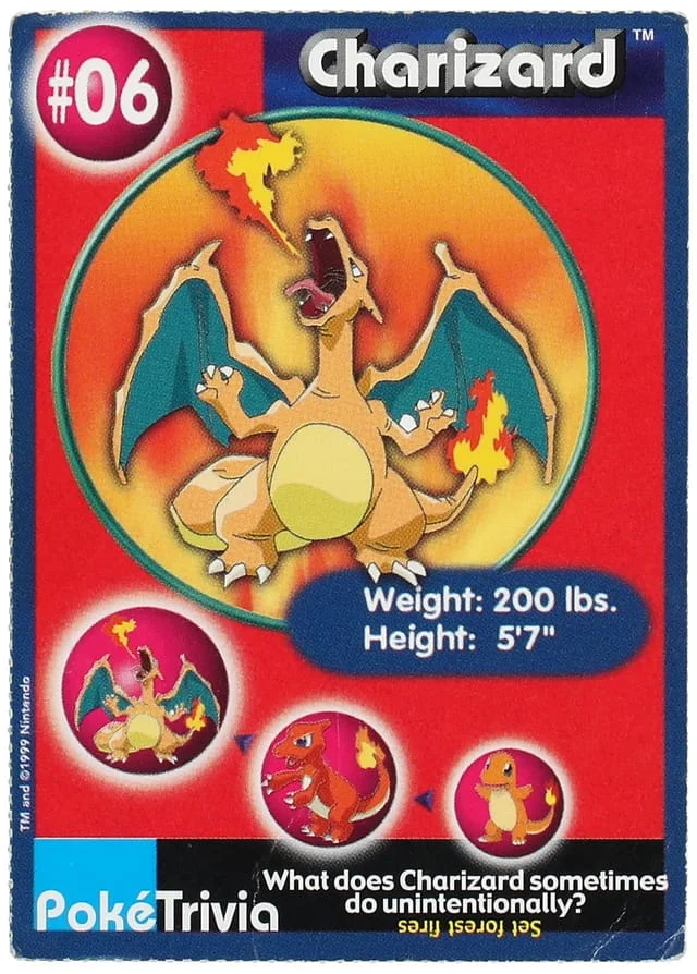1999 Pokemon Burger King Edition Charizard #1 card image
