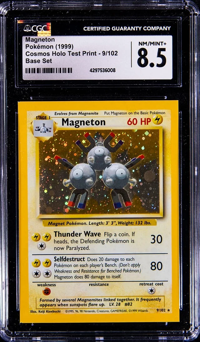 1999 Pokemon Cosmos Holo Test Print Rare Holofoil Magneton #9 card image