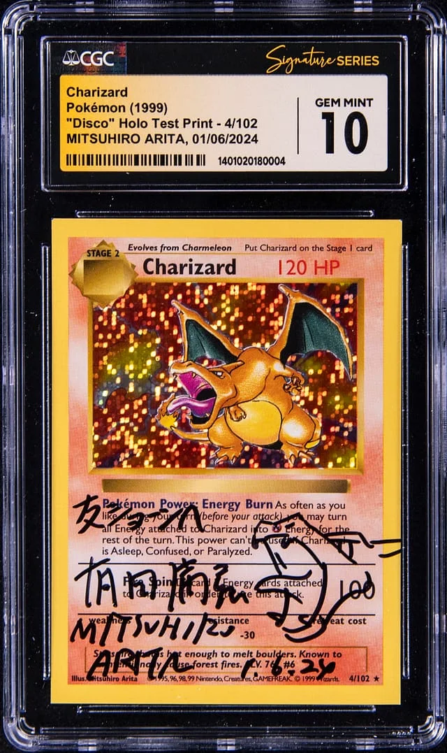 1999 Pokemon Disco Holo Test Print Charizard, #4 card image