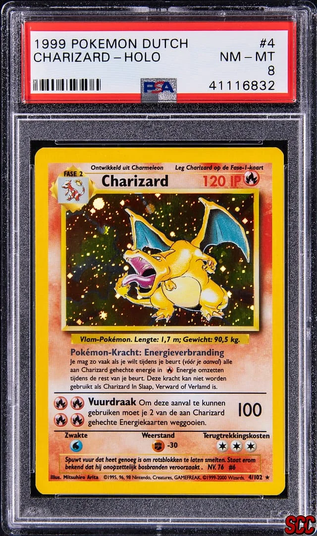 1999 Pokemon Dutch Charizard Holo #4 card image