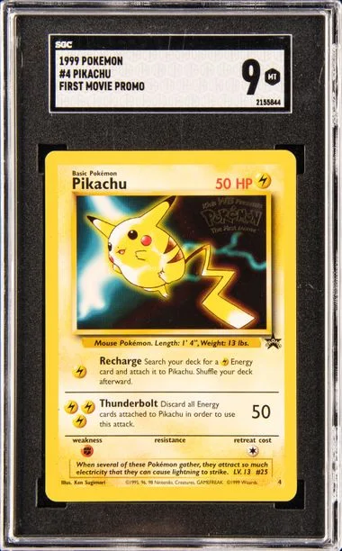 1999 Pokemon First Movie Promo Pikachu #4 card image