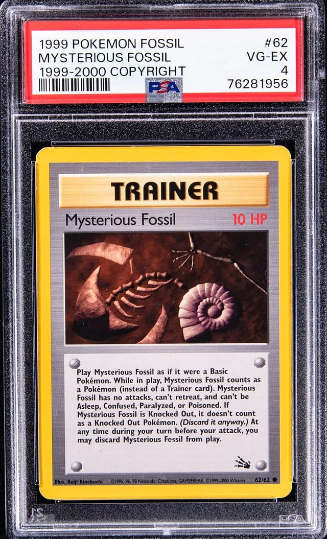 1999 Pokemon Fossil 1999-00 Copyright Mysterous Fossil #62 card image