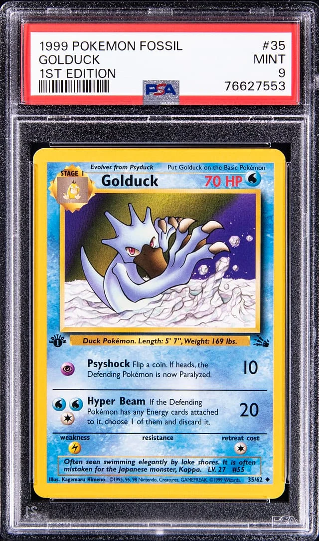 1999 Pokemon Fossil 1st Edition Golduck #35 card image
