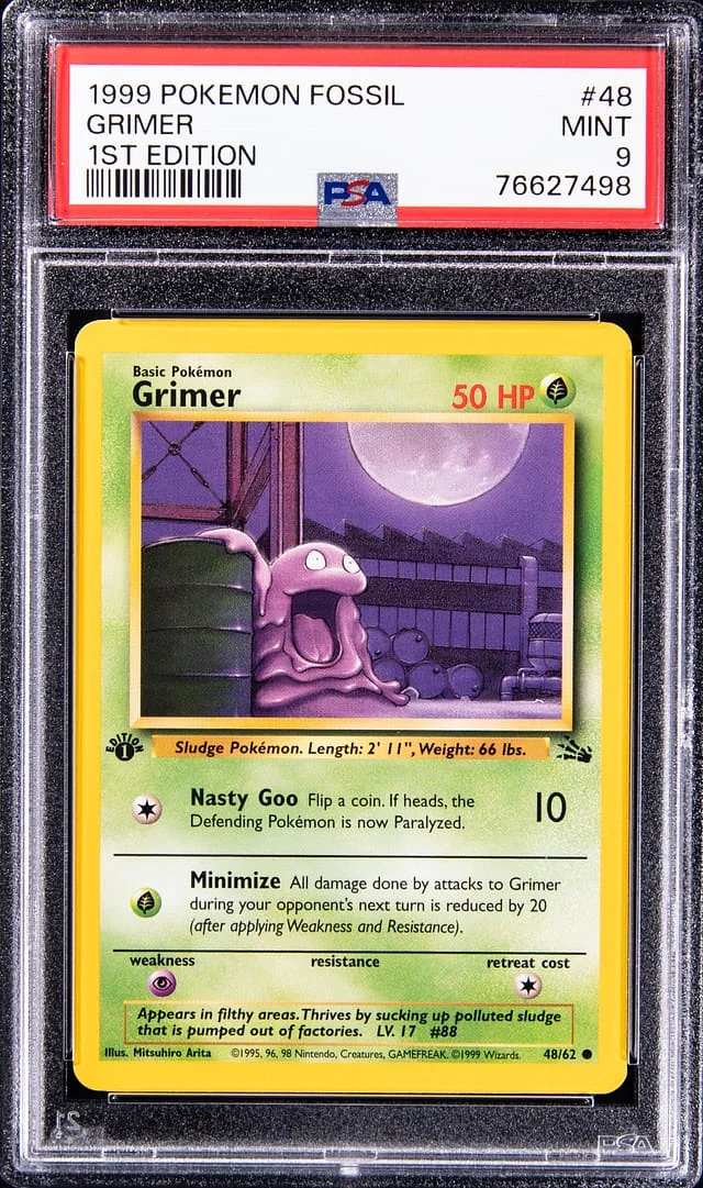1999 Pokemon Fossil 1st Edition Grimer #48 card image