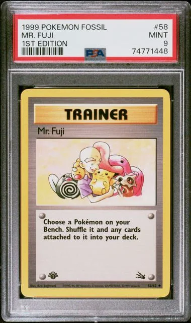 1999 Pokemon Fossil 1st Edition Mr. Fuji #58 card image