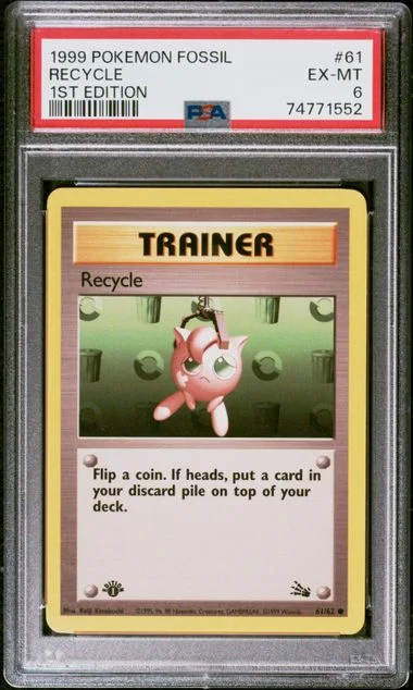 1999 Pokemon Fossil 1st Edition Recycle #61 card image
