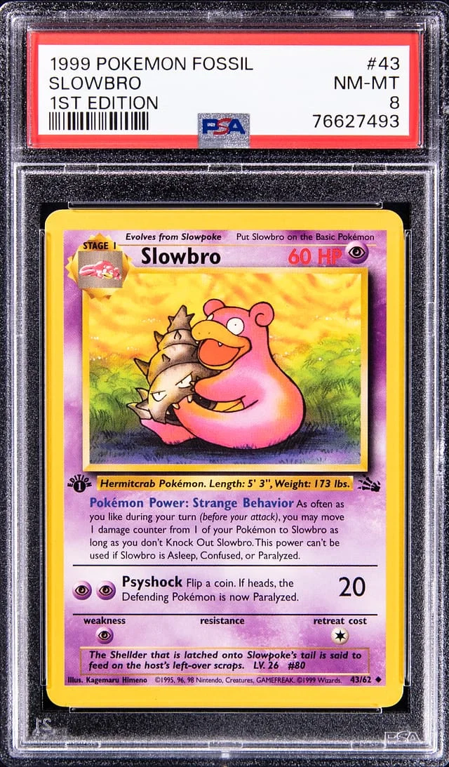 1999 Pokemon Fossil 1st Edition Slowbro #43 card image