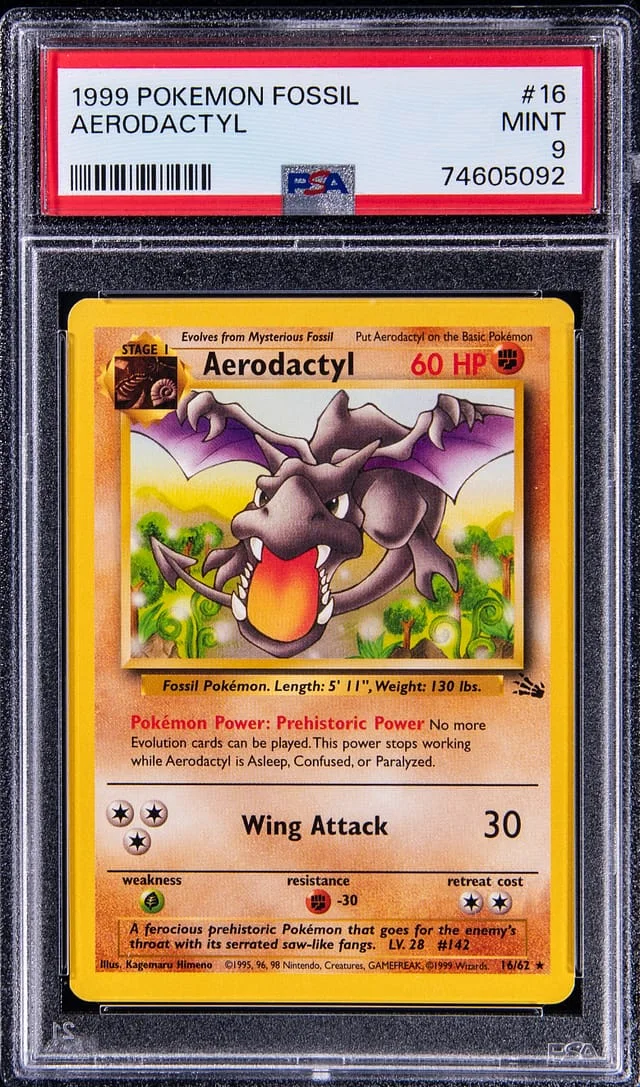 1999 Pokemon Fossil Aerodactyl #16 card image