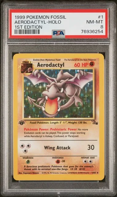 1999 Pokemon Fossil Aerodactyl-Holo #1 card image