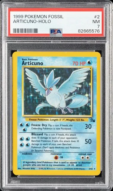 1999 Pokemon Fossil Articuno-Holo #2 card image