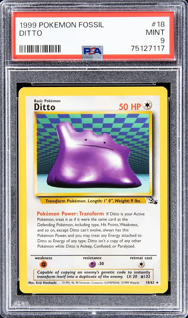 1999 Pokemon Fossil Ditto #18 card image