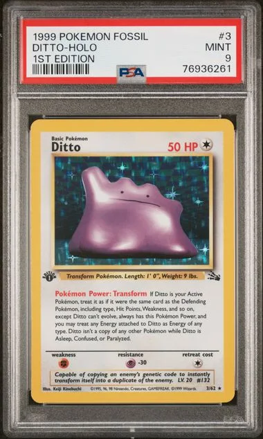 1999 Pokemon Fossil Ditto-Holo #3 card image