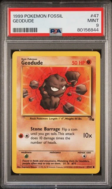 1999 Pokemon Fossil Geodude #47 card image
