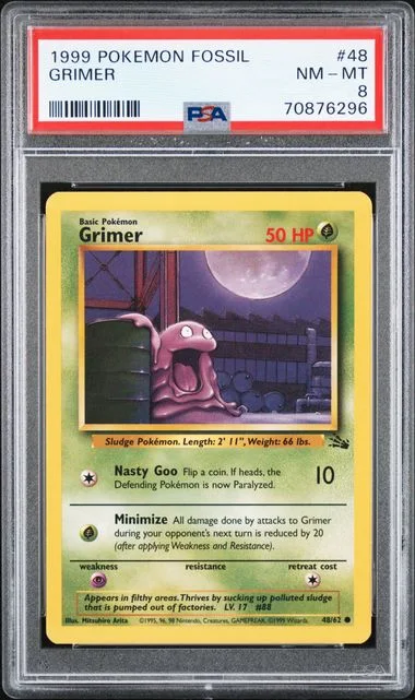 1999 Pokemon Fossil Grimer #48 card image