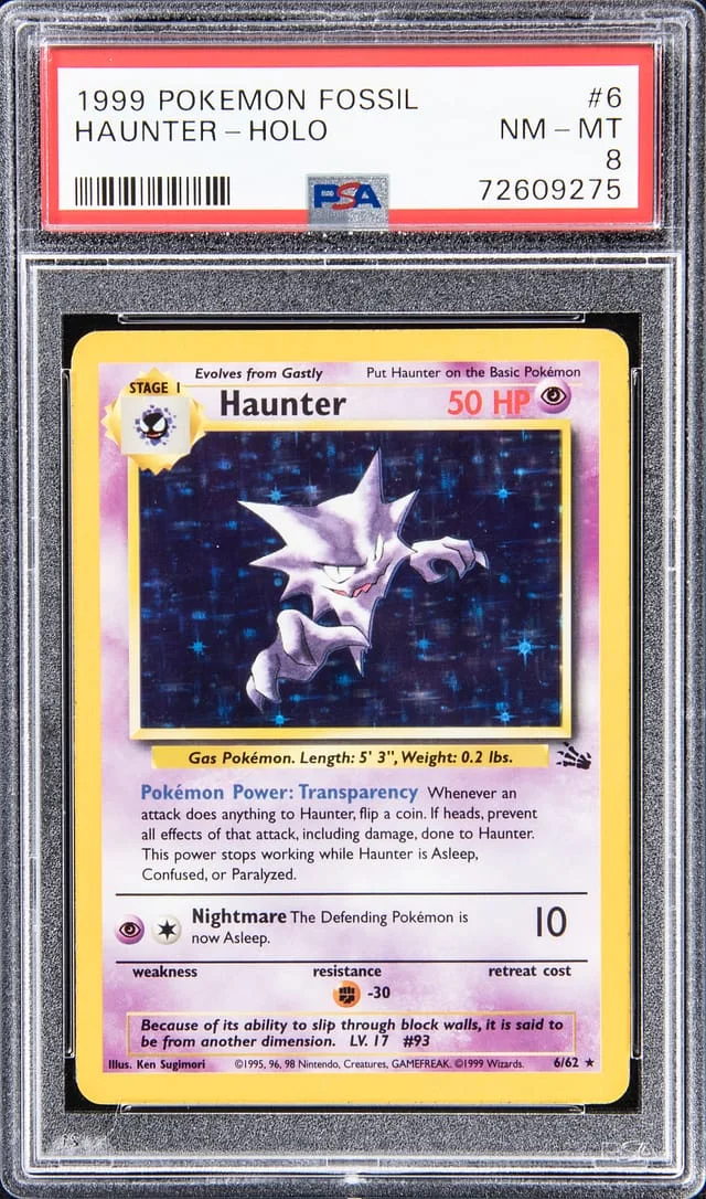 1999 Pokemon Fossil Holo Haunter #6 card image
