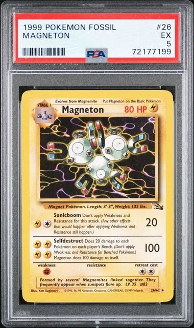 1999 Pokemon Fossil Magneton #26 card image