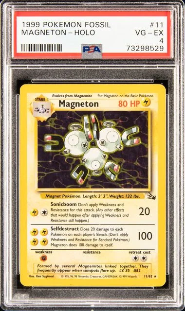 1999 Pokemon Fossil Magneton-Holo #11 card image