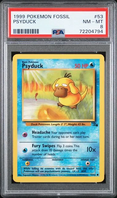 1999 Pokemon Fossil Psyduck #53 card image