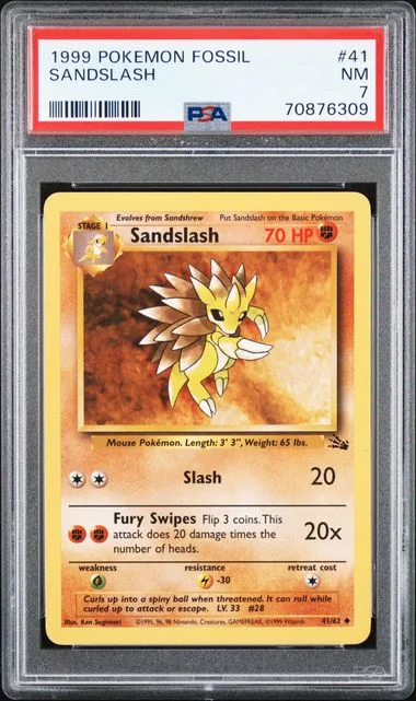 1999 Pokemon Fossil Sandslash #41 card image