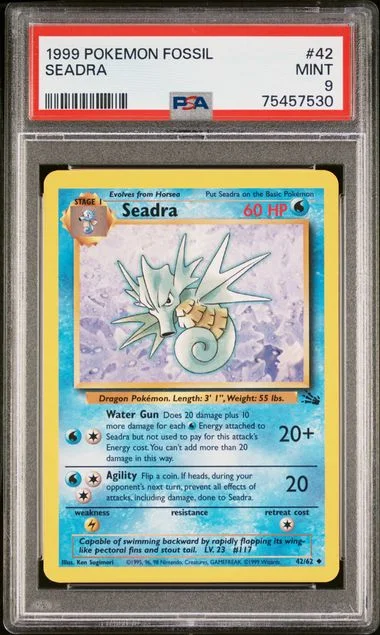 1999 Pokemon Fossil Seadra #42 card image