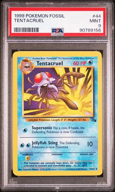 1999 Pokemon Fossil Tentacruel #44 card image