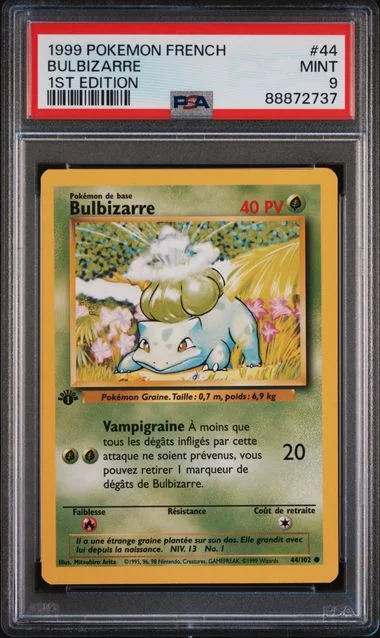 1999 Pokemon French 1st Edition Bulbizarre #44 card image