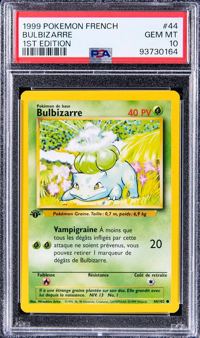1999 Pokemon French 1st Edition Bulbizarre (Bulbasaur) #44 card image