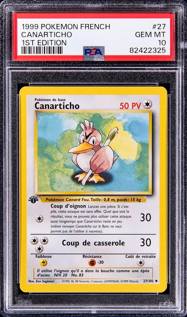 1999 Pokemon French 1St Edition Canarticho #27 card image