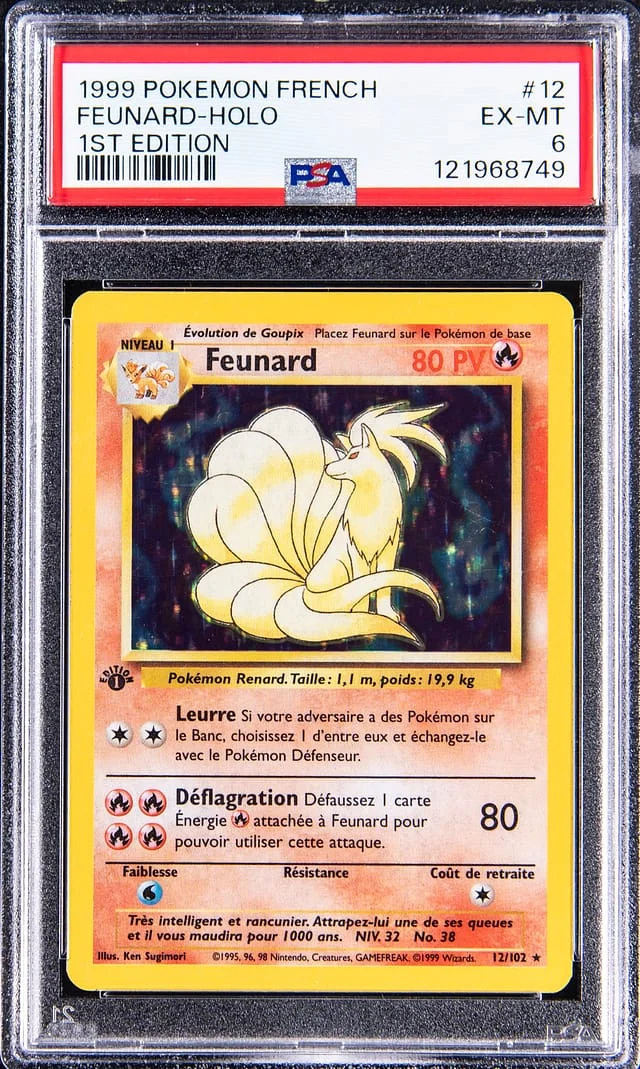 1999 Pokemon French 1st Edition Holofoil Feunard #12 card image