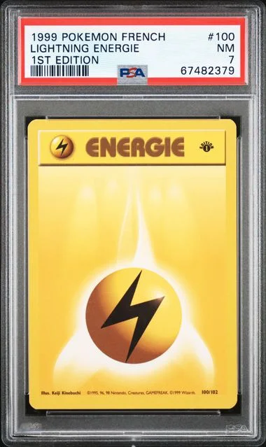 1999 Pokemon French 1st Edition Lightning Energie #100 card image