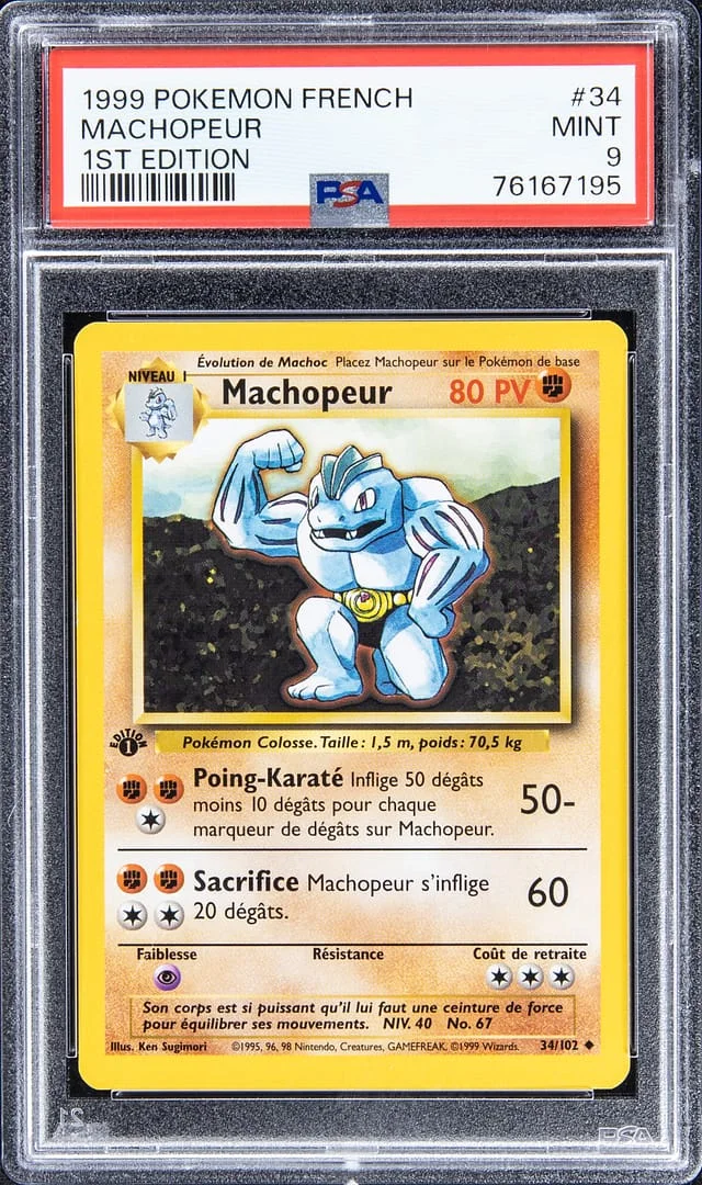 1999 Pokemon French 1st Edition Machopeur #34 card image