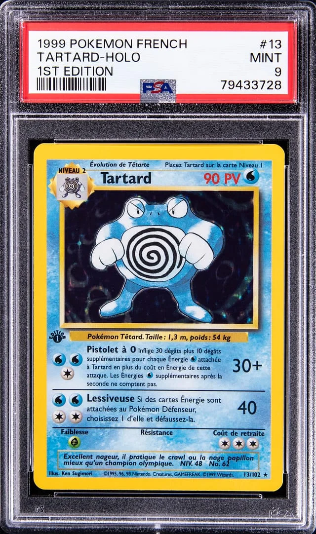 1999 Pokemon French 1st Edition Rare Holofoil Tartard #13 card image