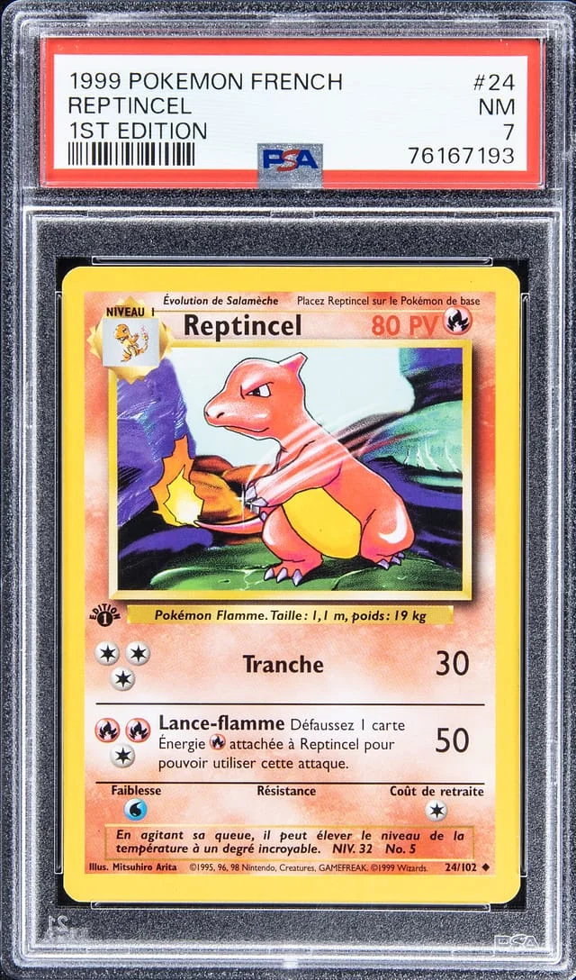1999 Pokemon French 1st Edition Reptincel #24 card image