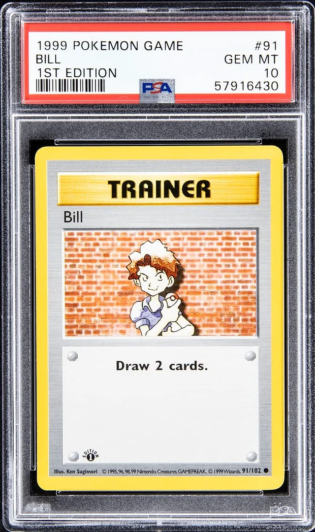 1999 Pokemon Game 1st Edition Bill #91 card image