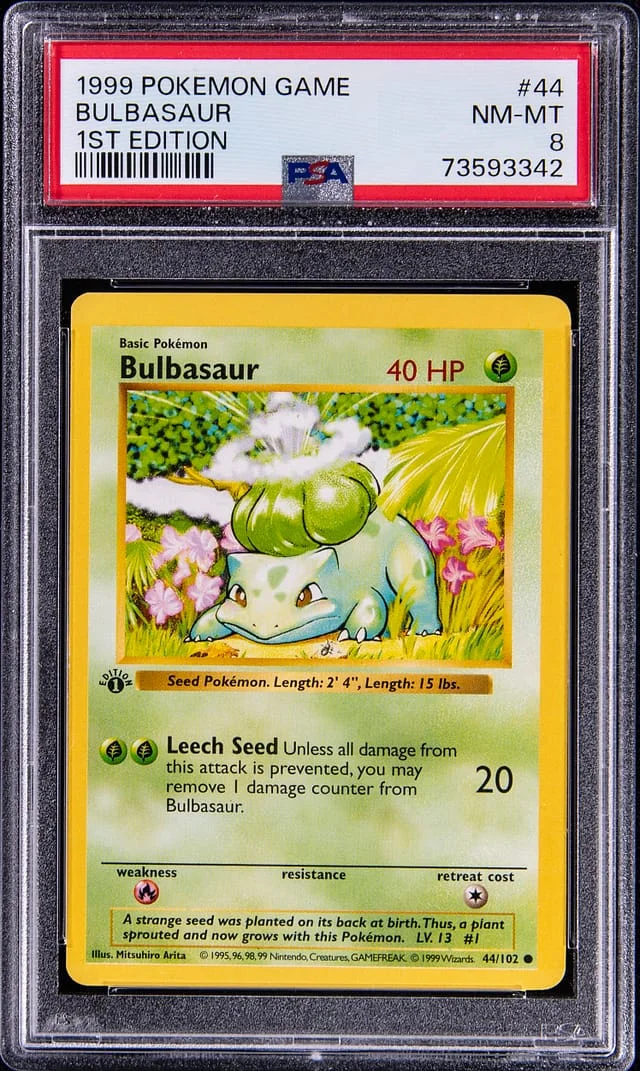 1999 Pokemon Game 1st Edition Bulbasaur #44 card image