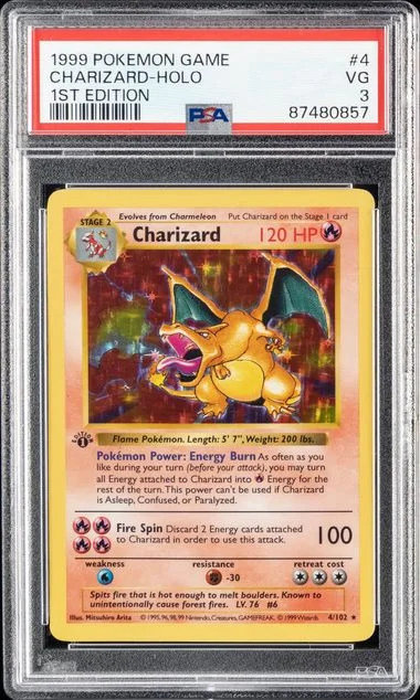 1999 Pokemon Game 1st Edition Charizard-Holo #4 card image