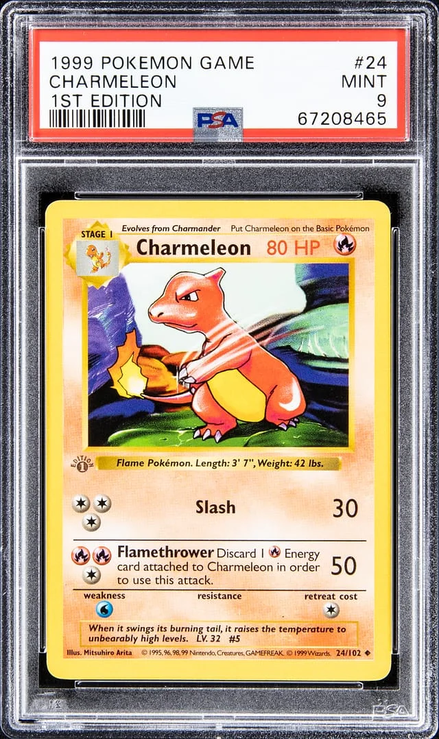 1999 Pokemon Game 1st Edition Charmeleon #24 card image